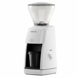 Siebträgermaschine Sage The Bambino Edelstahl + Kaffeemühle Baratza Encore ESP weiß