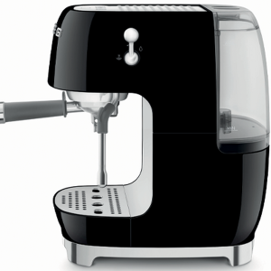 Smeg - Siebträgermaschine ECF03BLEU - Schwarz mit Cold Brew-Funktion