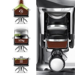 Sage Siebträgermaschine - Barista Touch Impress Edelstahl schwarz - Kaltbrühfunktion